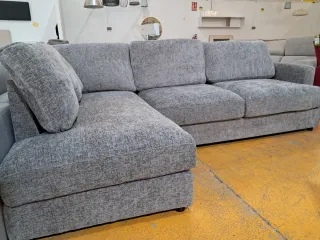 Sofá Rinconera Gris Tela