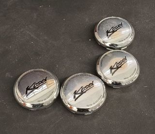 Tapas de buje Kosei Negras/Cromadas (4 unidades)