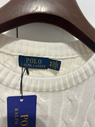 Jersey Polo Ralph Lauren Blanco Trenzado