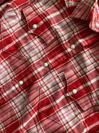 Camisa Levi's cuadros roja mujer