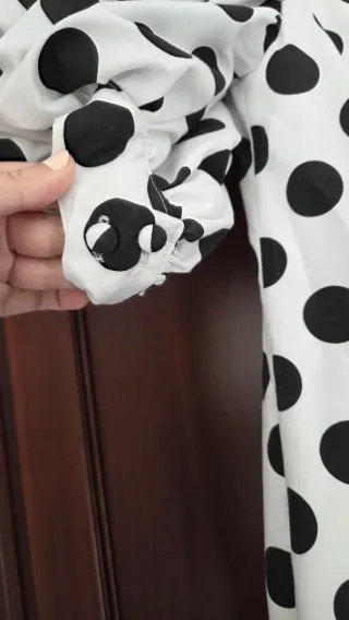 Traje de flamenca blanco y negro