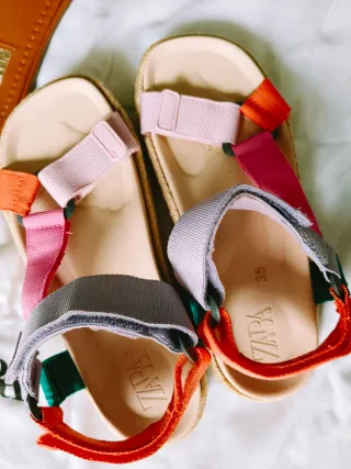 2 Sandalias ZARA+PRIMARK+Bolsa ZARA