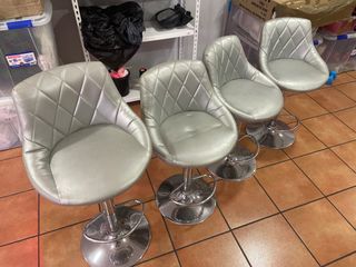 Set 4 Taburetes Cocina/Isla Plata 50 los 4