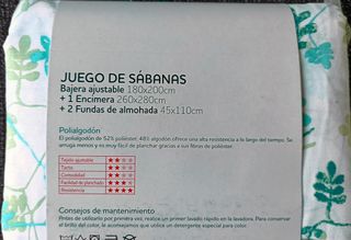 Juego de sábanas cama 180 (A ESTRENAR)