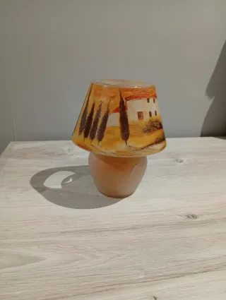 Porta candela lampada vetro