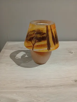 Porta candela lampada vetro