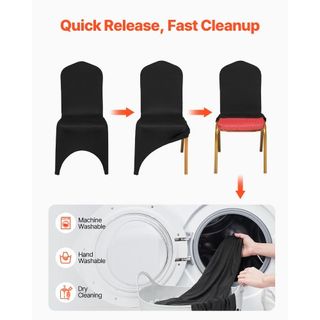 Fundas de Silla Plegables de Spandex Elástico, Funda Frontal Arqueada Universal Ajustada, Fundas Protectores Removibles y Lavables, para Bodas, Vacaciones, Banquetes, Fiestas, Celebraciones, Comed...