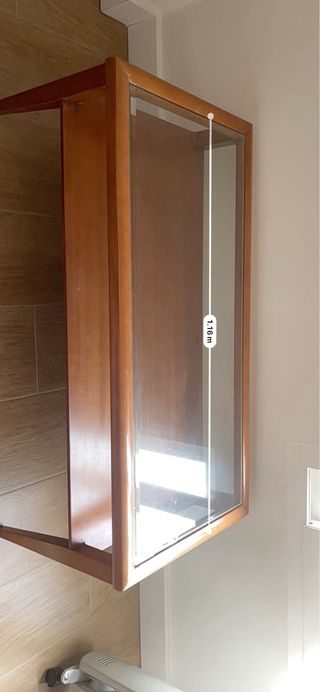 Mesa centro madera y cristal