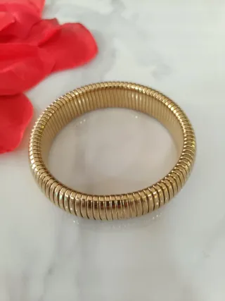 Pulsera Amanecer Dorado. Acero inoxidable