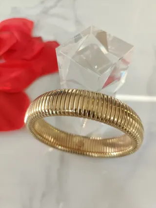 Pulsera Amanecer Dorado. Acero inoxidable