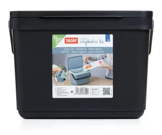 Cubo basura Tatay Negro 6L