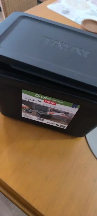 Cubo basura Tatay Negro 6L