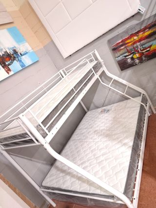 Litera Matrimonial Metal Blanca