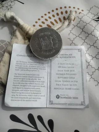 Moneda Plata 5 Oz  Terracota Army 2018