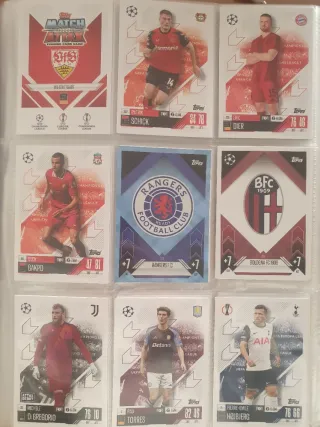126 cartas fútbol Topps Champions League y show ti