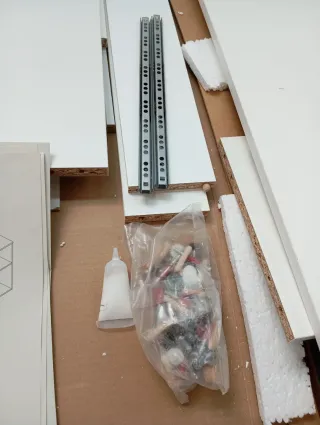 Habitdesign Mesa Estudio 1 Cajón Blanca/Gris