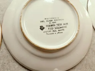 Set 7 Piatti Ceramica Decorati Ristoranti Italiani