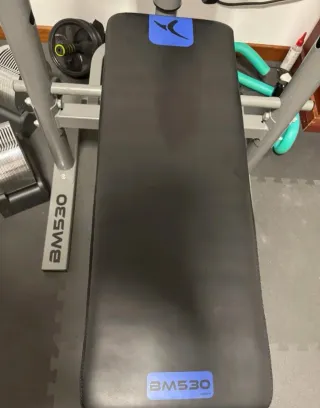 Maquina musculación,soporte de discos y accesorios