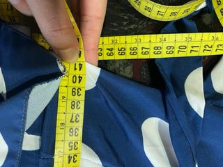 Vestido Rociero Lunares Azul y Blanco