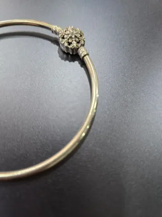 Pulsera rígida plata para charms de pandora