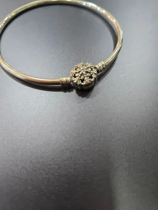 Pulsera rígida plata para charms de pandora
