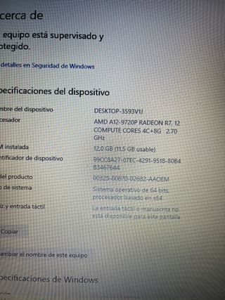 Portátil Asus 15BW0xx Plata/Blanco Leer descripcio