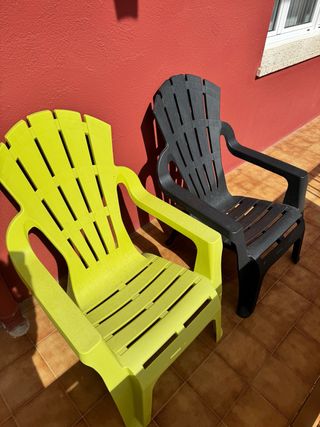 Sillas de terraza de plástico (2 unidades)