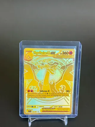 Mega Charizard X EX Carta Pokémon Dorada