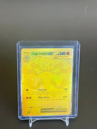 Carta Pokémon Mega Lucario EX 188/132 Dorada
