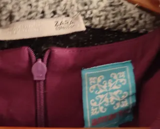 Conjunto Abrigo Zara Gris y Vestido de Amarti