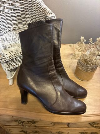 Botines Marrones Tacón