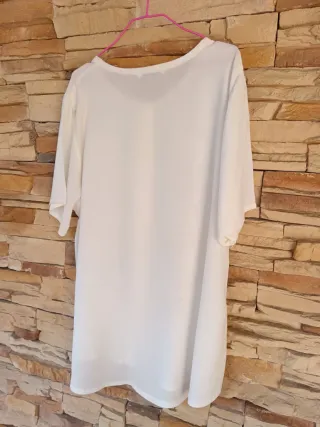 Blusa blanca bordada talla XXXL