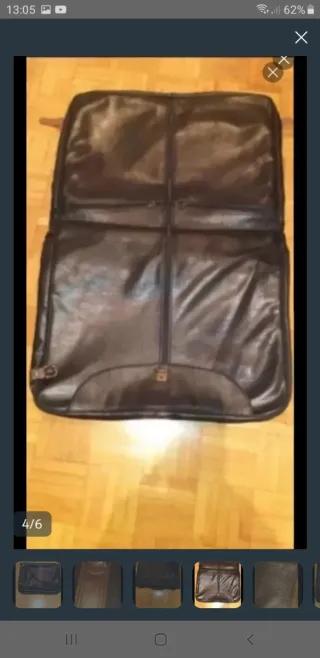 Portatrajes Cuero y Nobuck Marrón