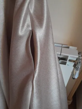 Vestido de ceremonia azul y dorado