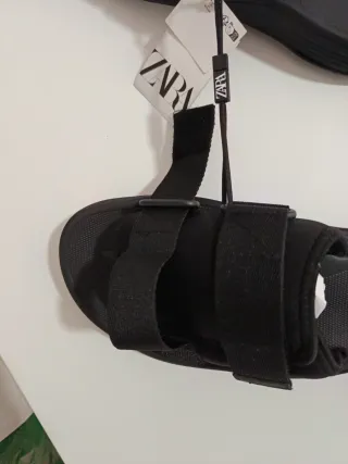 Chanclas Zara Negras Talla 40 Nuevas