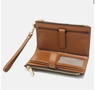 Cartera Michael Kors Jet Wristlet Marrón