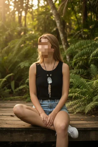 Collar búho con perlas de río autenticas