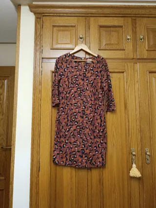 Vestido estampado leopardo marrón