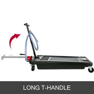 Bandeja de Drenaje de Aceite Portátil con Bomba 64L Bandeja de Drenaje de Aceite de 17 Galones de Perfil Bajo con Manguera de 8' para SUV, Autos y Camiones