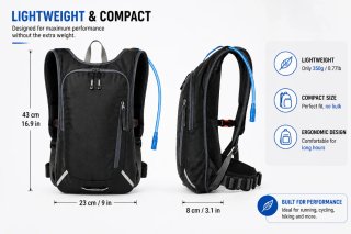 Mochila deportiva con depósito de agua 2L
