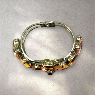 Bracciale donna elegante con cristalli color ambra