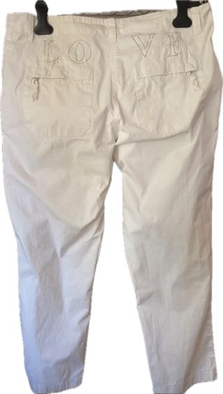Pantaloni cotone bianchi taglia 50