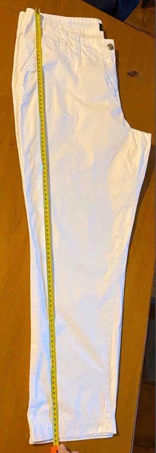 Pantaloni cotone bianchi taglia 50