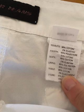 Pantaloni cotone bianchi taglia 50