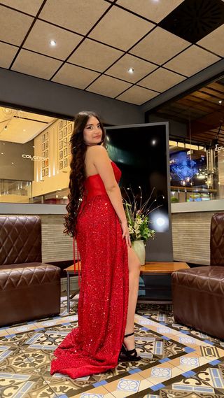 Vestido rojo fiesta/graduación/bodas