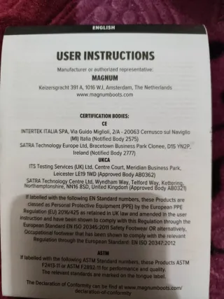 Botas Magnum Talla 38 Negras