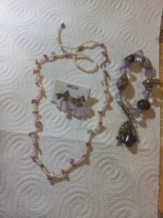 Conjunto collar, pulsera y pendientes