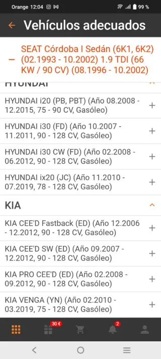 Alternador Valeo TG12C090 Kia/Hyundai