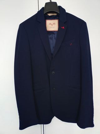 Americana Zara Hombre Talla 52 Azul Marino