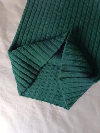 Pantalones de punto verde talla L